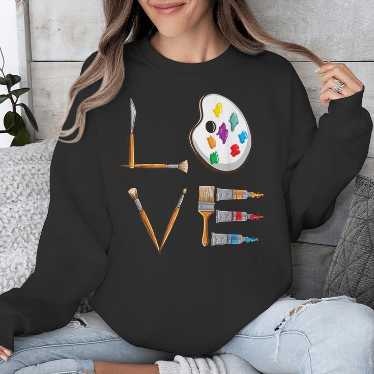 Love Art For Artist Art Teacher Unisex Sweatshirt, funny design