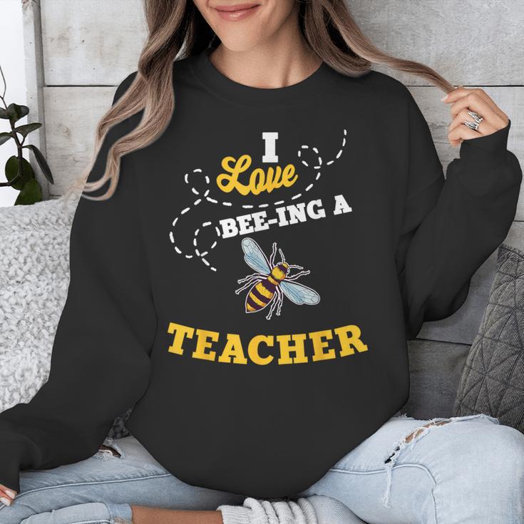 I Love Bee-Ing A Teacher Honey Bee Job Profession Unisex Sweatshirt, funny design I Love Bee-Ing A Teacher Honey Bee Job Profession Unisex Sweatshirt, funny design