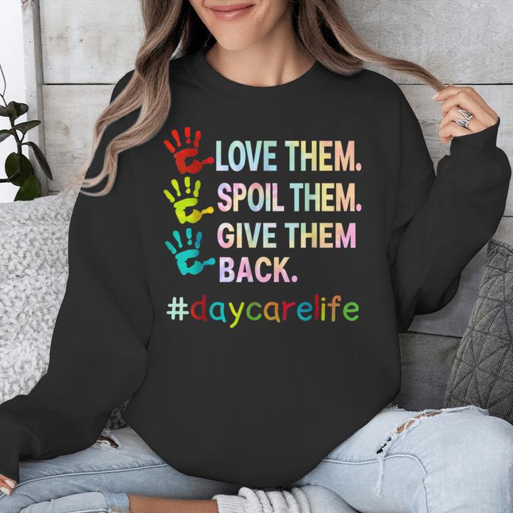 Love Daycare Provider Childcare Teacher Tie Dye Unisex Sweatshirt, funny design Love Daycare Provider Childcare Teacher Tie Dye Unisex Sweatshirt, funny design