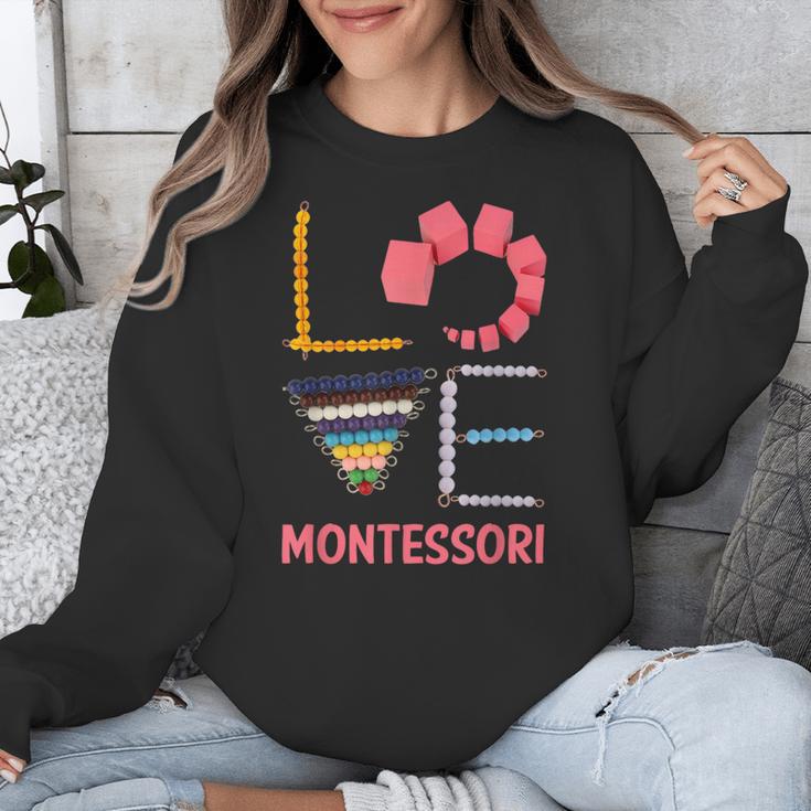 Love Montessori Education Math Teacher Unisex Sweatshirt, funny design