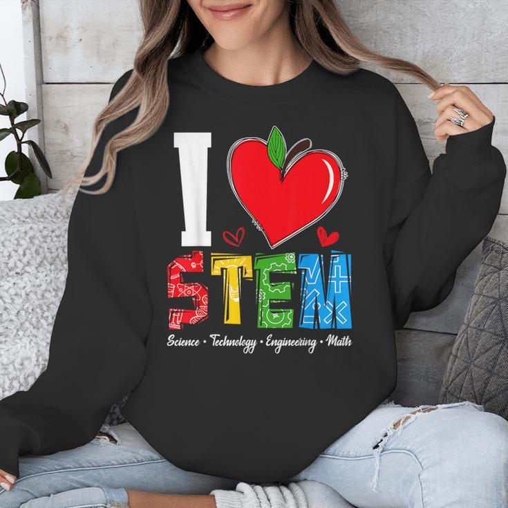 I Love STEM Student Teacher 1st Day Of School Back To School Unisex Sweatshirt, funny design I Love STEM Student Teacher 1st Day Of School Back To School Unisex Sweatshirt, funny design