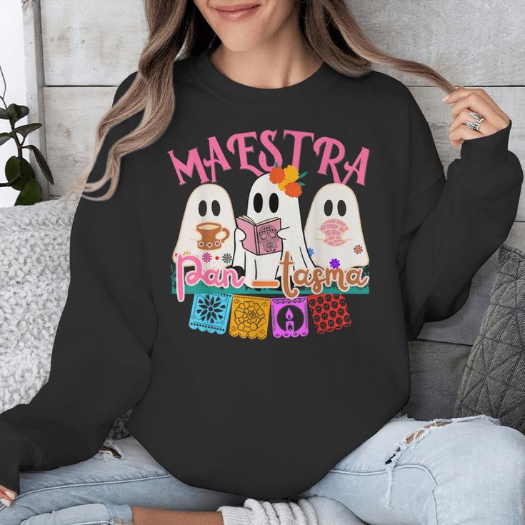 Maestra Pantasmas Conchas Teacher Mexican Halloween Unisex Sweatshirt, funny design Maestra Pantasmas Conchas Teacher Mexican Halloween Unisex Sweatshirt, funny design