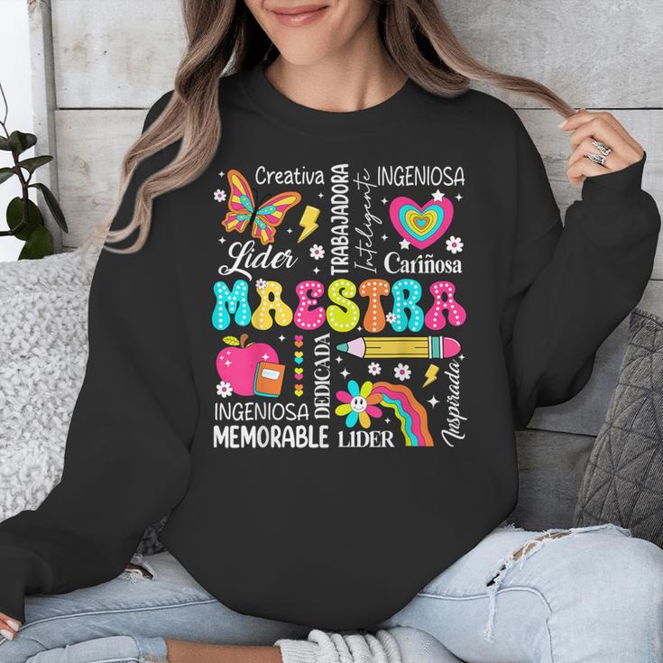 Maestra Spanish Teacher Back To School Maestra De Espanol Unisex Sweatshirt, funny design Maestra Spanish Teacher Back To School Maestra De Espanol Unisex Sweatshirt, funny design