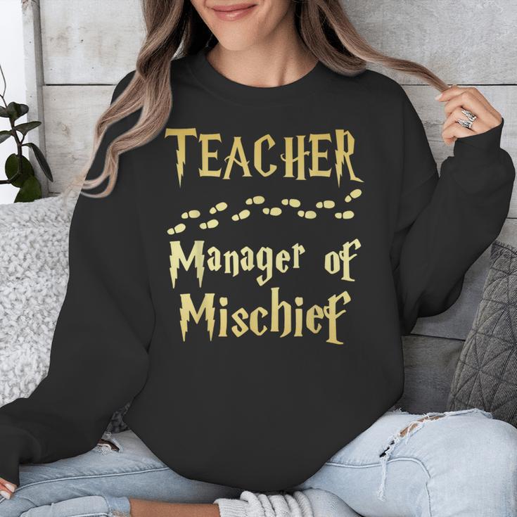 Magical Teacher Manager Of Mischief Birthday Family Party Unisex Sweatshirt, funny design Magical Teacher Manager Of Mischief Birthday Family Party Unisex Sweatshirt, funny design