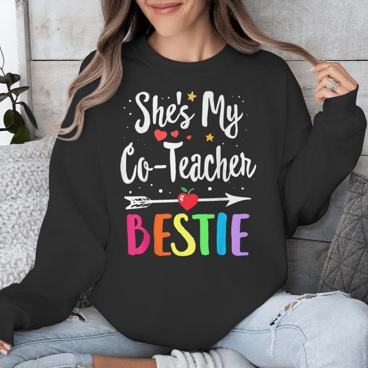 Matching Co-Teacher Best Friend She's My Bestie Work Team Unisex Sweatshirt, Friend Gifts, funny design Matching Co-Teacher Best Friend She's My Bestie Work Team Unisex Sweatshirt, Friend Gifts, funny design