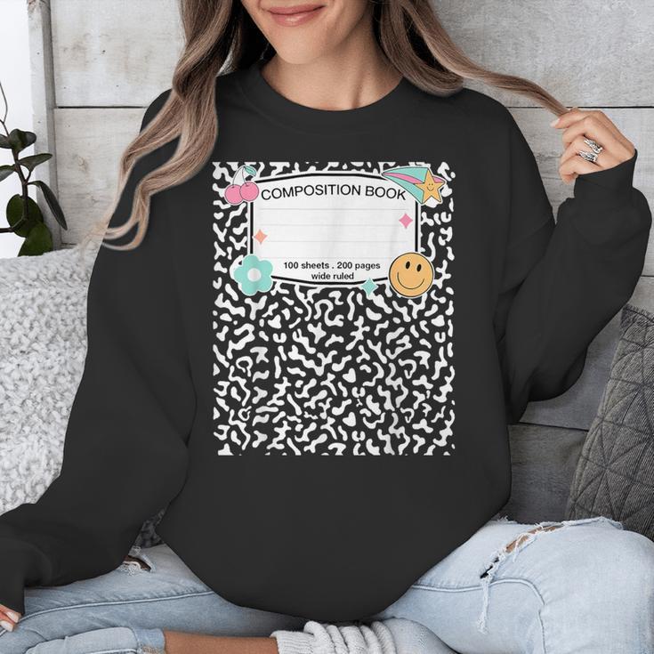 Matching Group Halloween Teacher Composition Book Notebook Unisex Sweatshirt, funny design Matching Group Halloween Teacher Composition Book Notebook Unisex Sweatshirt, funny design