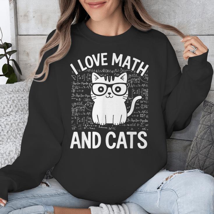 Math And Cats Apparel For Teachers Students Cat Lovers Unisex Sweatshirt, funny design Math And Cats Apparel For Teachers Students Cat Lovers Unisex Sweatshirt, funny design