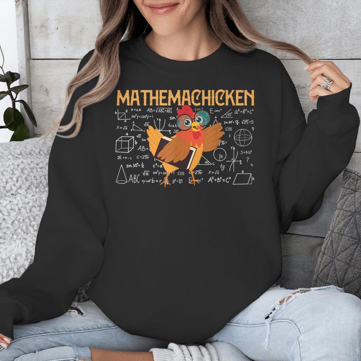Math Nerd The Mathemachicken a Math Teacher Unisex Sweatshirt, funny design