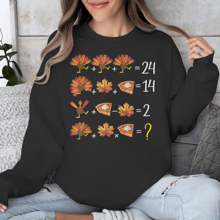 Math Number Thanksgiving Count Answer Pie Turkey Teacher Unisex Sweatshirt, funny design Math Number Thanksgiving Count Answer Pie Turkey Teacher Unisex Sweatshirt, funny design