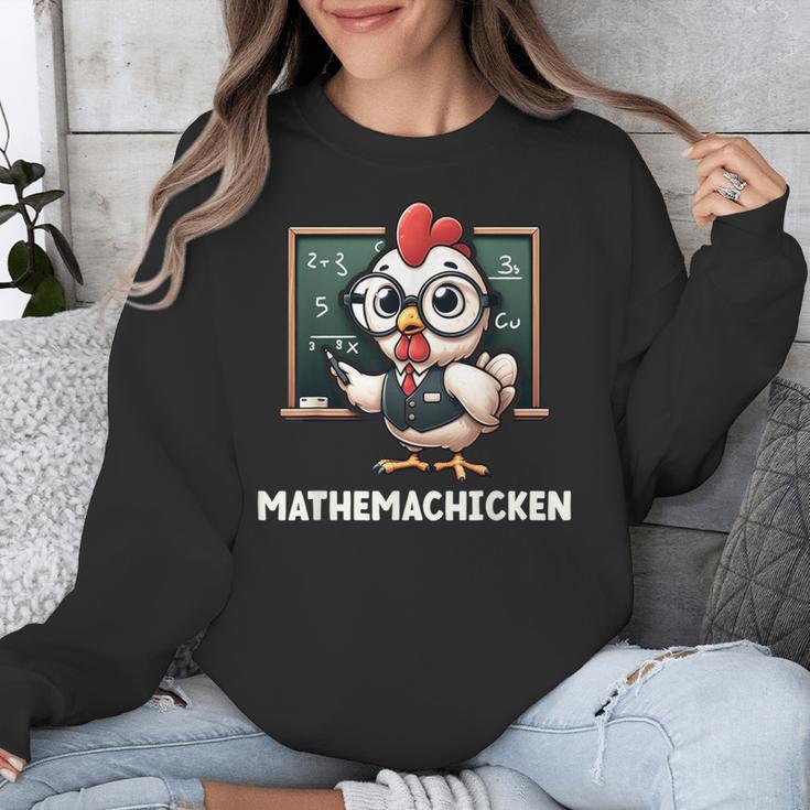 Math Teacher Chicken Mathemachicken Pun Unisex Sweatshirt, funny design Math Teacher Chicken Mathemachicken Pun Unisex Sweatshirt, funny design