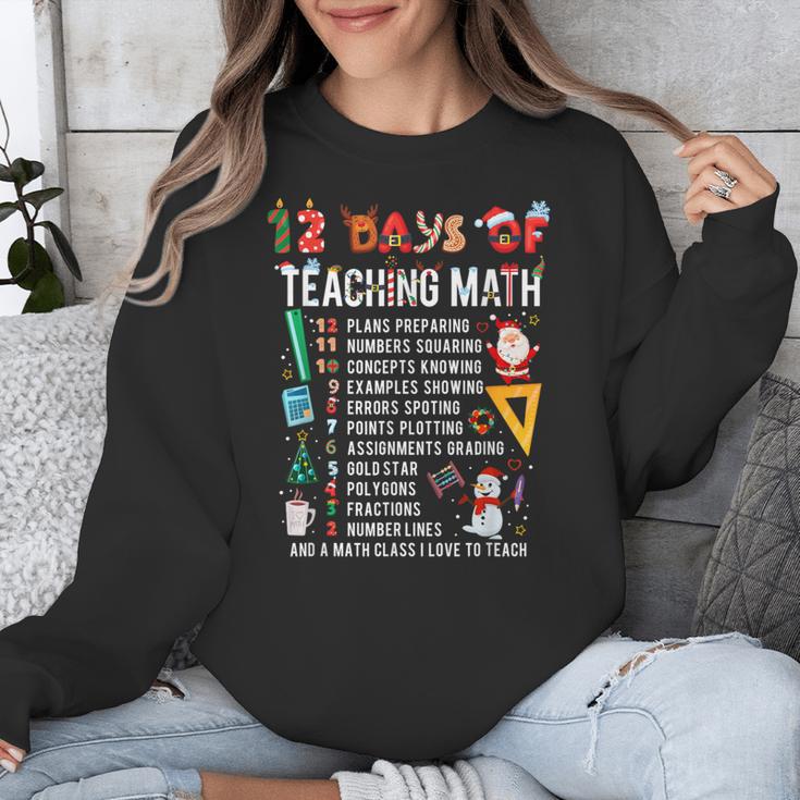 Math Teacher Christmas 12 Days Of Teaching Math Christmas Unisex Sweatshirt, funny design Math Teacher Christmas 12 Days Of Teaching Math Christmas Unisex Sweatshirt, funny design