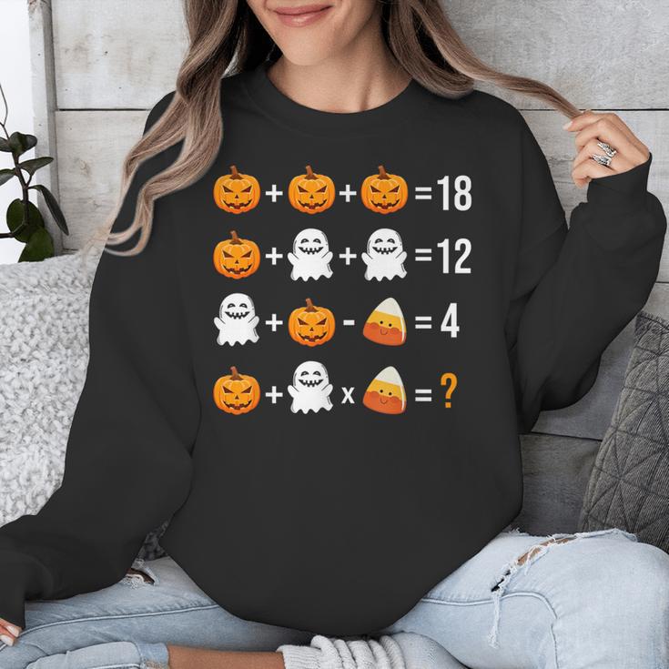 Math Teacher Halloween Equation Pumpkin Ghost Candy Corn Unisex Sweatshirt, funny design Math Teacher Halloween Equation Pumpkin Ghost Candy Corn Unisex Sweatshirt, funny design