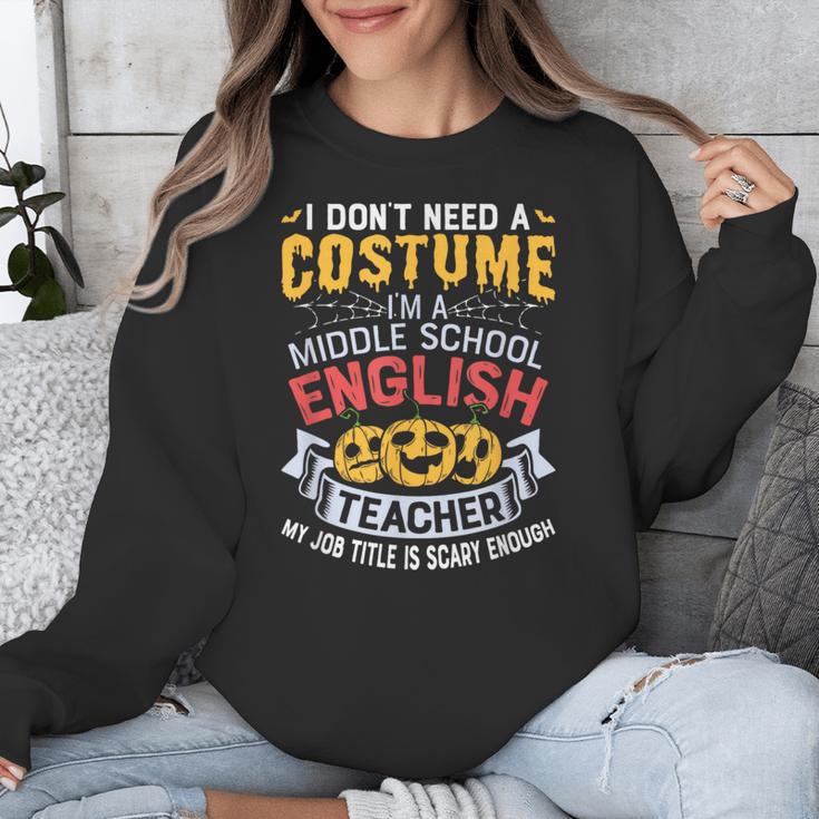 Middle School English Teacher Halloween Costume For Men Women Unisex Sweatshirt, English Teacher Gifts, funny design Middle School English Teacher Halloween Costume For Men Women Unisex Sweatshirt, English Teacher Gifts, funny design
