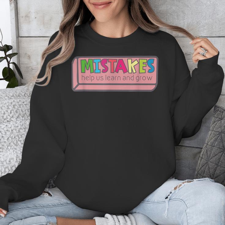 Mistakes Help Us Grow And Learn Teacher Unisex Sweatshirt, funny design Mistakes Help Us Grow And Learn Teacher Unisex Sweatshirt, funny design