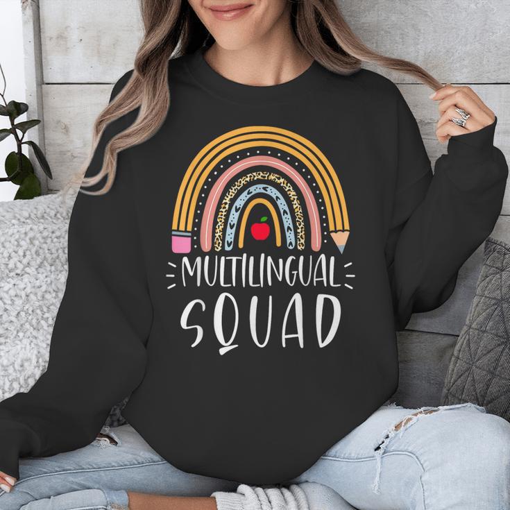 Multilingual Squad Multilingual Teacher Appreciation Kids Unisex Sweatshirt, funny design Multilingual Squad Multilingual Teacher Appreciation Kids Unisex Sweatshirt, funny design
