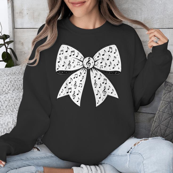 Music Notes Coquette Bow Music Teacher School Musician Band Unisex Sweatshirt, funny design Music Notes Coquette Bow Music Teacher School Musician Band Unisex Sweatshirt, funny design