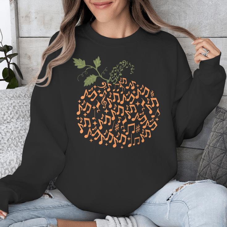 Music Notes Pumpkin Fall Music Teacher Autumn Halloween Unisex Sweatshirt, funny design Music Notes Pumpkin Fall Music Teacher Autumn Halloween Unisex Sweatshirt, funny design