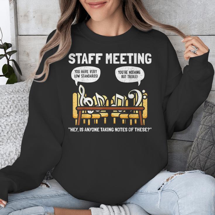 Music Theory Musician Music Teacher Musical Notes For Men Women Girls Kids Unisex Sweatshirt, funny design