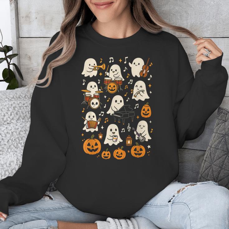 Music Teacher Orchestra Shirt Spooky Halloween Ghost Band Unisex Sweatshirt, funny design Music Teacher Orchestra Shirt Spooky Halloween Ghost Band Unisex Sweatshirt, funny design