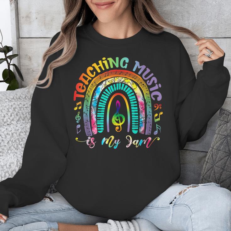 Musical Teacher Teaching Music Is My Jam Rainbow Tie Dye Unisex Sweatshirt, funny design Musical Teacher Teaching Music Is My Jam Rainbow Tie Dye Unisex Sweatshirt, funny design