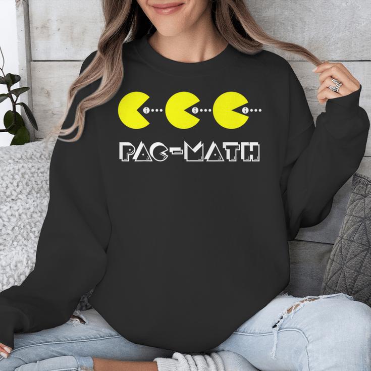 Nerdy Pac-Math Nom Retro Game Precalculus Math Teacher Unisex Sweatshirt, funny design Nerdy Pac-Math Nom Retro Game Precalculus Math Teacher Unisex Sweatshirt, funny design