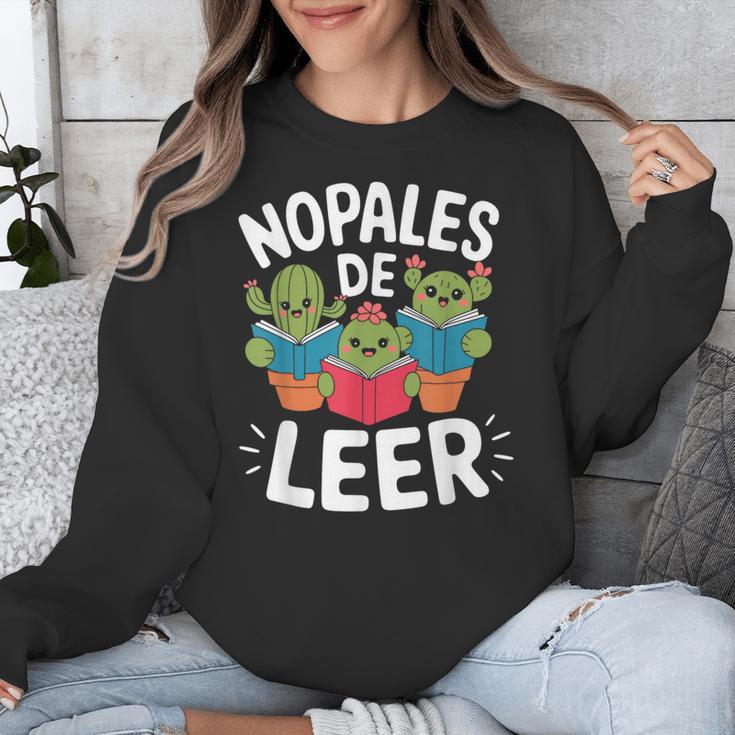 Nopales De Leer Bilingual Teacher Maestra Spanish Teacher Unisex Sweatshirt, funny design Nopales De Leer Bilingual Teacher Maestra Spanish Teacher Unisex Sweatshirt, funny design