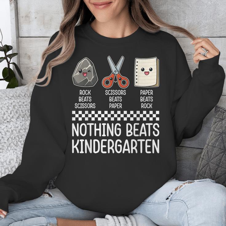 Nothing Beats Kindergarten Back To School Kids Teacher Unisex Sweatshirt, funny design