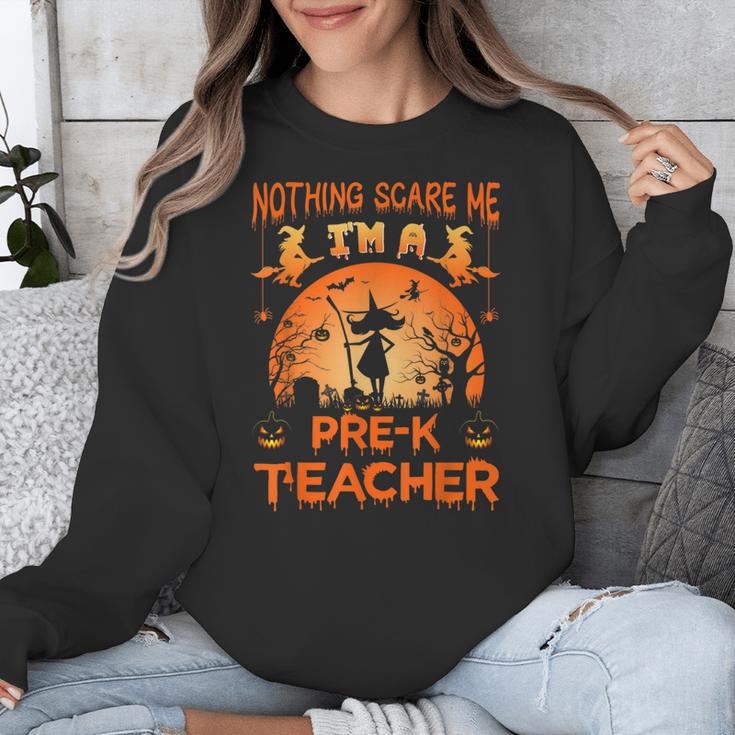 Nothing Scare Me I'm a Pre-k Teacher Matching Halloween For Men Women Unisex Sweatshirt, funny design Nothing Scare Me I'm a Pre-k Teacher Matching Halloween For Men Women Unisex Sweatshirt, funny design