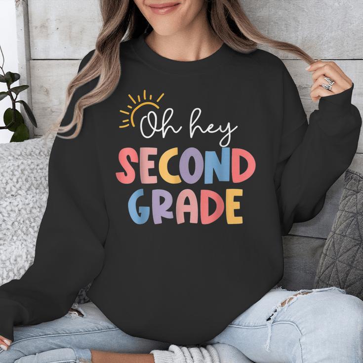 Oh Hey Second Grade First Day Of Teacher Girls Boys Kids Unisex Sweatshirt, First Grade Teacher Gifts, funny design