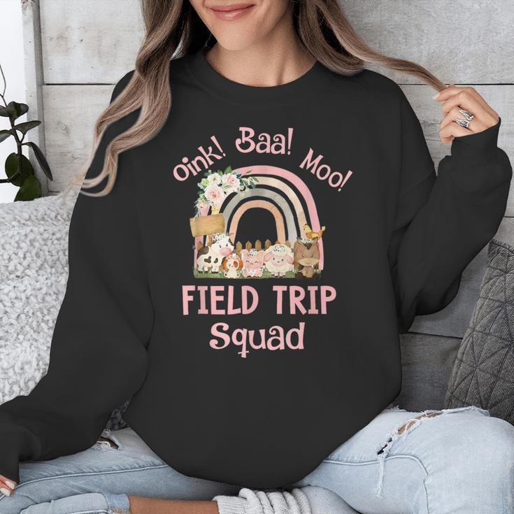 Oink Baa Moo Field Trip Squad Teacher Students Matching Unisex Sweatshirt, funny design Oink Baa Moo Field Trip Squad Teacher Students Matching Unisex Sweatshirt, funny design