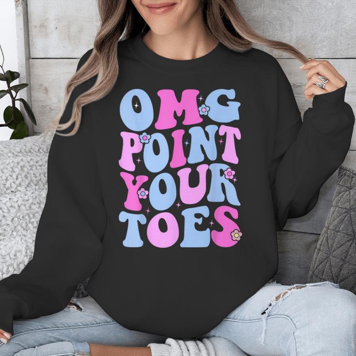 OMG Point Your Toes Dancing Teacher Tap Dancer Dance For Men Women Kids Unisex Sweatshirt, funny design