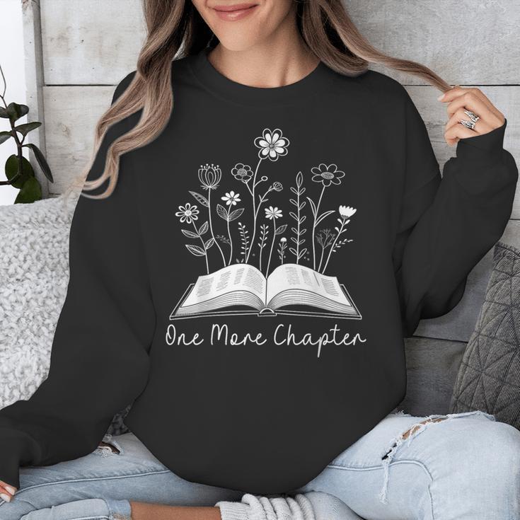 One-More Chapter Wildflower Reading Teacher Library Bookish Unisex Sweatshirt, funny design One-More Chapter Wildflower Reading Teacher Library Bookish Unisex Sweatshirt, funny design