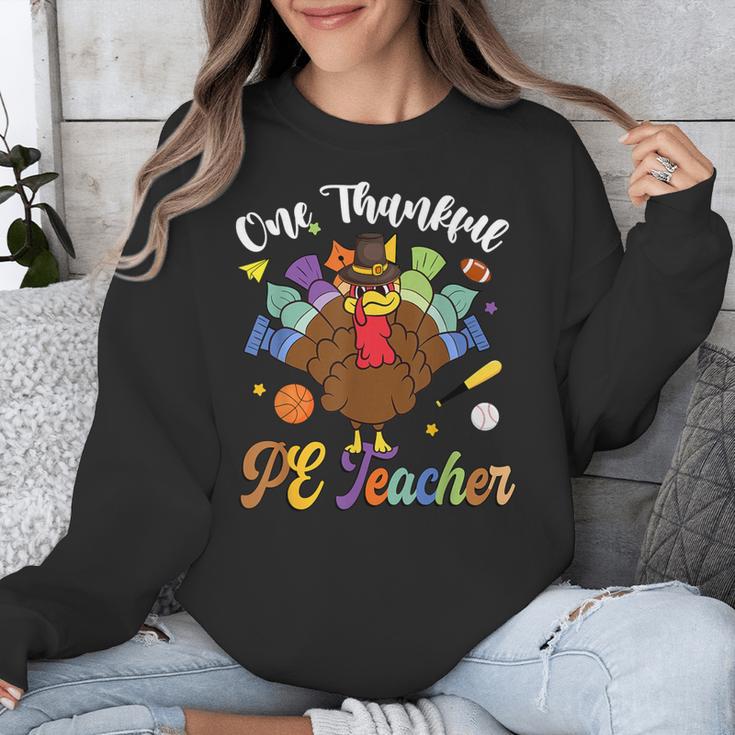 One Thankful PE Teacher Turkey Thanksgiving -Adults & Kids Classic Fit Polyester 100 Short Sleeve Unisex Sweatshirt, Pe Teacher Gifts, funny design One Thankful PE Teacher Turkey Thanksgiving -Adults & Kids Classic Fit Polyester 100 Short Sleeve Unisex Sweatshirt, Pe Teacher Gifts, funny design