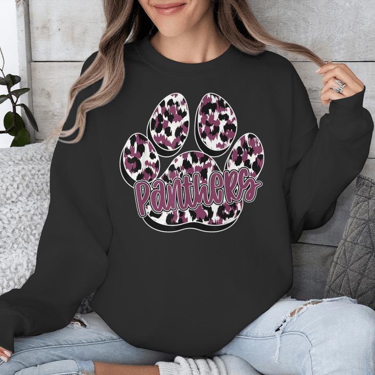 Panthers Paw Print Leopard Maroon Panther Pride Teacher Unisex Sweatshirt, funny design Panthers Paw Print Leopard Maroon Panther Pride Teacher Unisex Sweatshirt, funny design