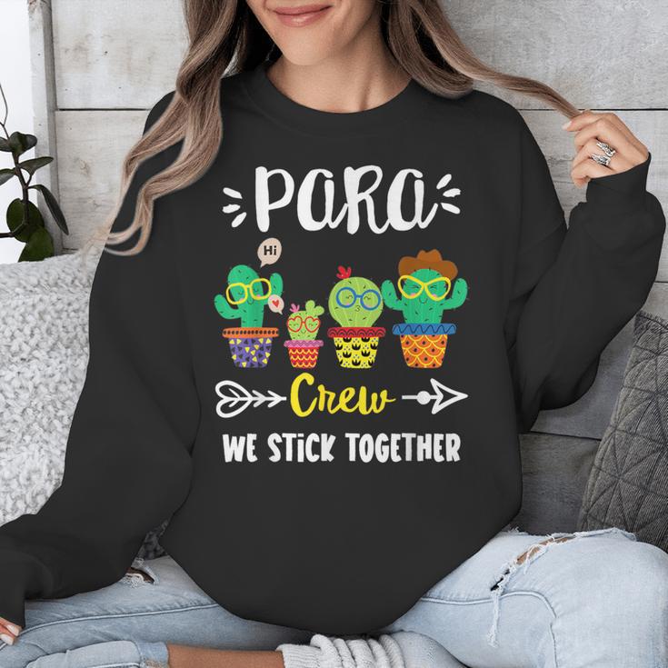 PARA Crew School Cactus Team PARA Teacher Squad For Men Women Kids Unisex Sweatshirt, funny design