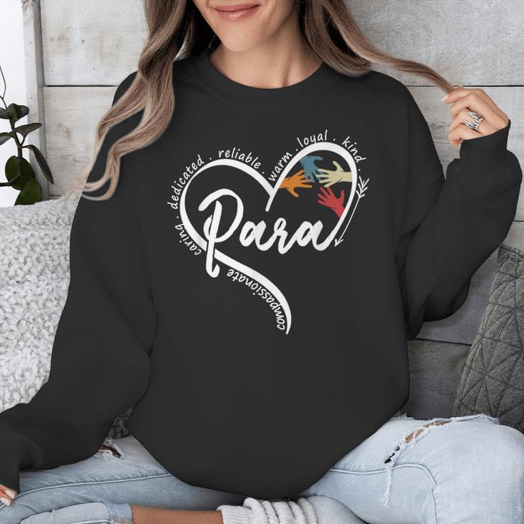 Para Heart Paraprofessional Teacher Paraeducator Unisex Sweatshirt, funny design Para Heart Paraprofessional Teacher Paraeducator Unisex Sweatshirt, funny design