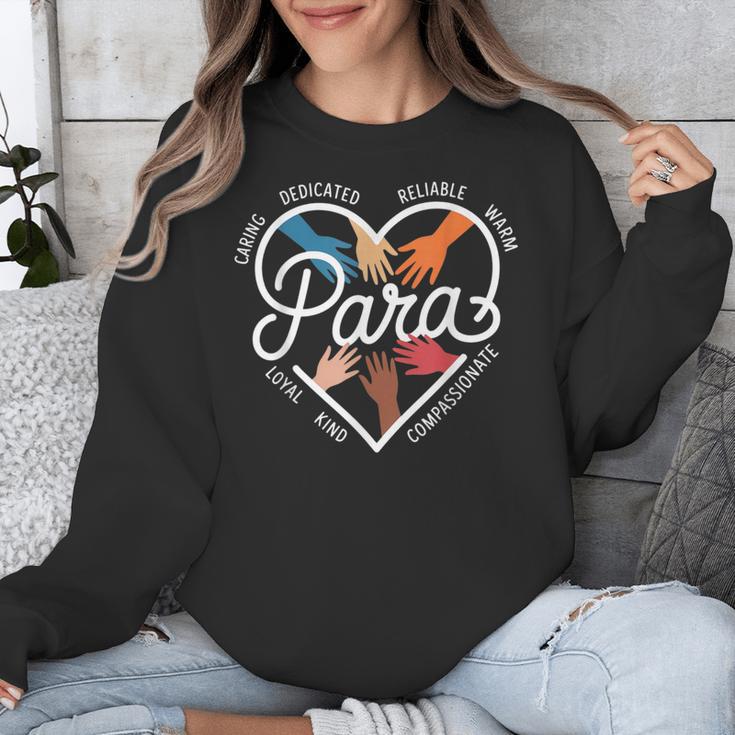 Para Heart Paraprofessional Teacher Paraeducator Unisex Sweatshirt, funny design Para Heart Paraprofessional Teacher Paraeducator Unisex Sweatshirt, funny design