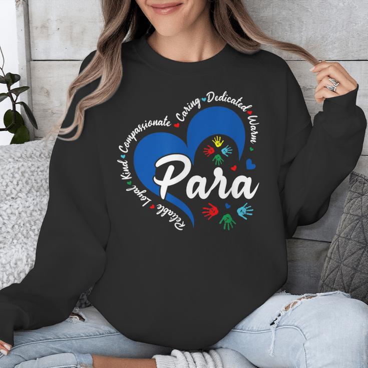 Para Heart Teacher Paraprofessional School Appreciation Unisex Sweatshirt, funny design Para Heart Teacher Paraprofessional School Appreciation Unisex Sweatshirt, funny design