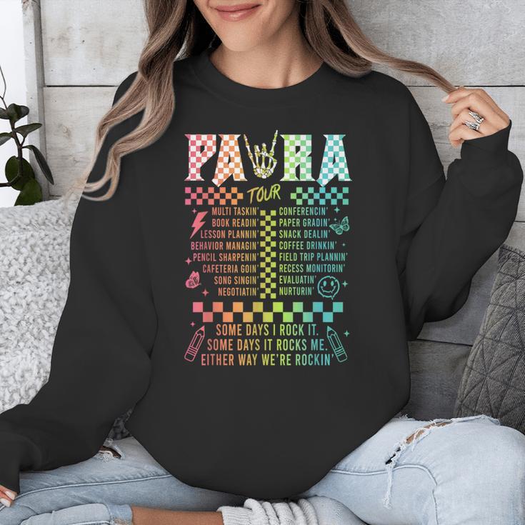 Para Tour Paraprofessional Squad Rock Teacher Back To School Unisex Sweatshirt, funny design Para Tour Paraprofessional Squad Rock Teacher Back To School Unisex Sweatshirt, funny design