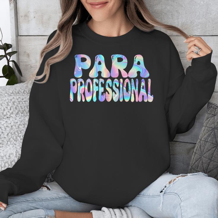 Paraprofessional Groovy Back To School Cute Teachers Women Unisex Sweatshirt, funny design Paraprofessional Groovy Back To School Cute Teachers Women Unisex Sweatshirt, funny design