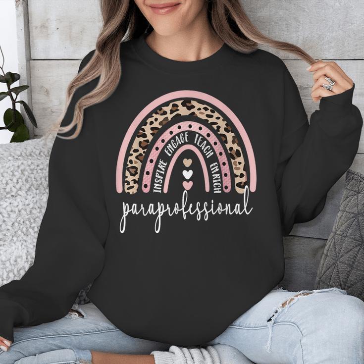 Paraprofessional Rainbow Para Teacher Parapro Unisex Sweatshirt, funny design Paraprofessional Rainbow Para Teacher Parapro Unisex Sweatshirt, funny design