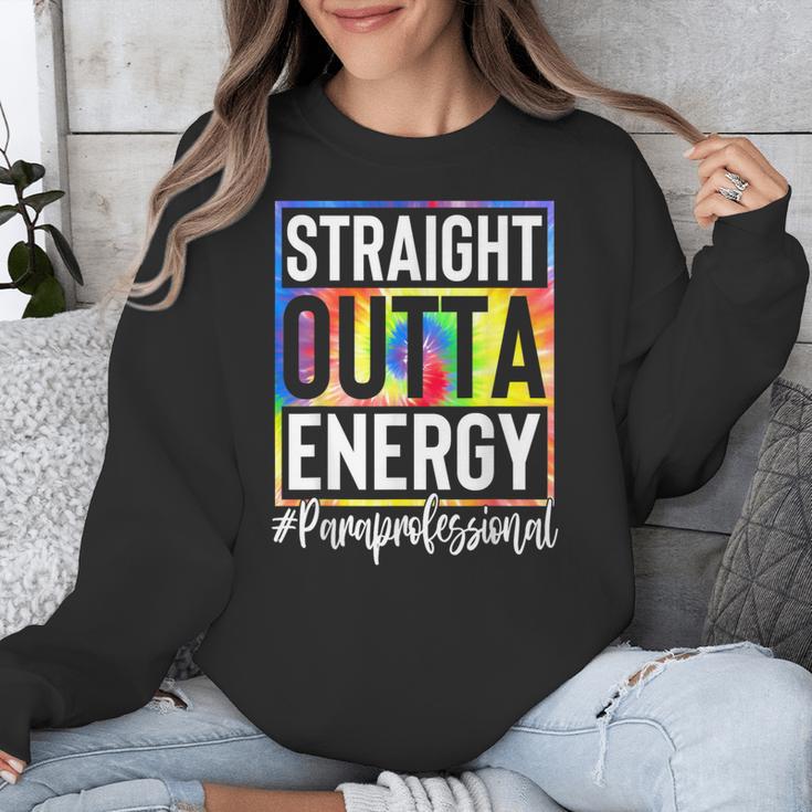 Paraprofessional Straight Outta Energy Teacher Life For Men Women Unisex Sweatshirt, funny design