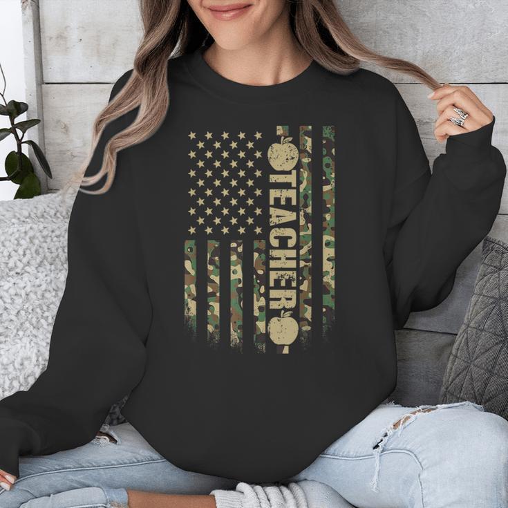 Patriotic Teacher American Flag Camouflage 4th Of July Camo Unisex Sweatshirt, funny design Patriotic Teacher American Flag Camouflage 4th Of July Camo Unisex Sweatshirt, funny design