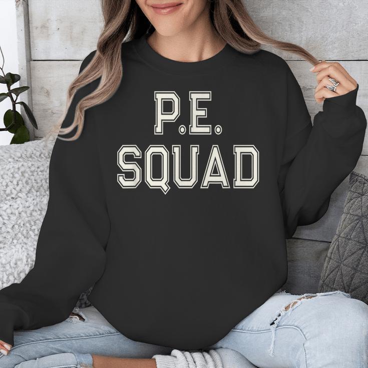 PE SQUAD Physical Education PE Teacher Team Kids Gym Crew Unisex Sweatshirt, Pe Teacher Gifts, funny design