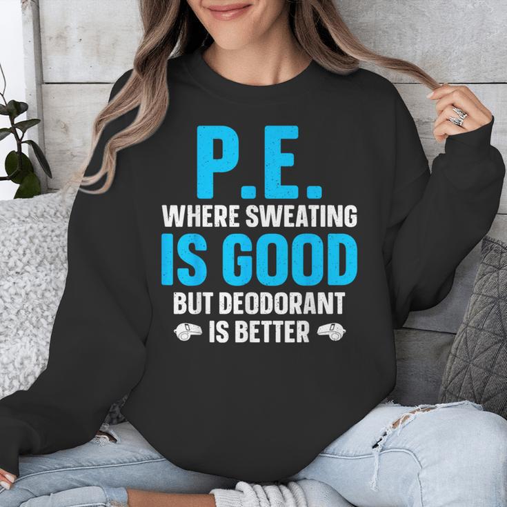 PE Teacher Art For Men Women Gym Teacher Appreciation Unisex Sweatshirt, Pe Teacher Gifts, funny design