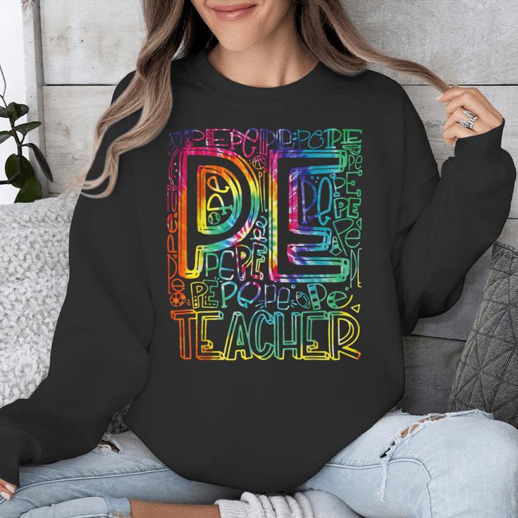 PE Teacher Phys Ed Tie Dye Physical Education Appreciation Unisex Sweatshirt, Pe Teacher Gifts, funny design