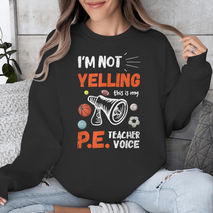 PE Teacher Voice PE Teacher School Fitness Class Unisex Sweatshirt, Pe Teacher Gifts, funny design PE Teacher Voice PE Teacher School Fitness Class Unisex Sweatshirt, Pe Teacher Gifts, funny design