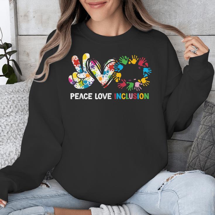 Peace Love Inclusion Sped Squad Special-Ed Teacher Daycare Unisex Sweatshirt, funny design Peace Love Inclusion Sped Squad Special-Ed Teacher Daycare Unisex Sweatshirt, funny design