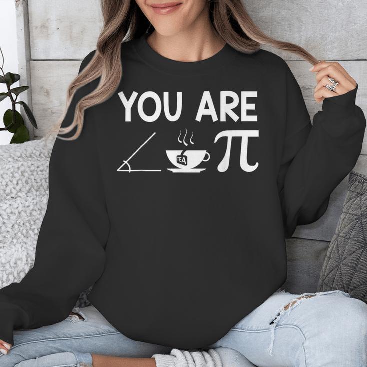 Pi Day Shirt Women Teacher 2022 Math Cutie Pie Acute Tea Pie Unisex Sweatshirt, funny design