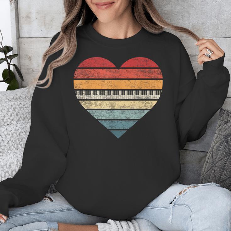 Pianist Retro Sunset Piano Keyboard Player Teacher Unisex Sweatshirt, funny design Pianist Retro Sunset Piano Keyboard Player Teacher Unisex Sweatshirt, funny design